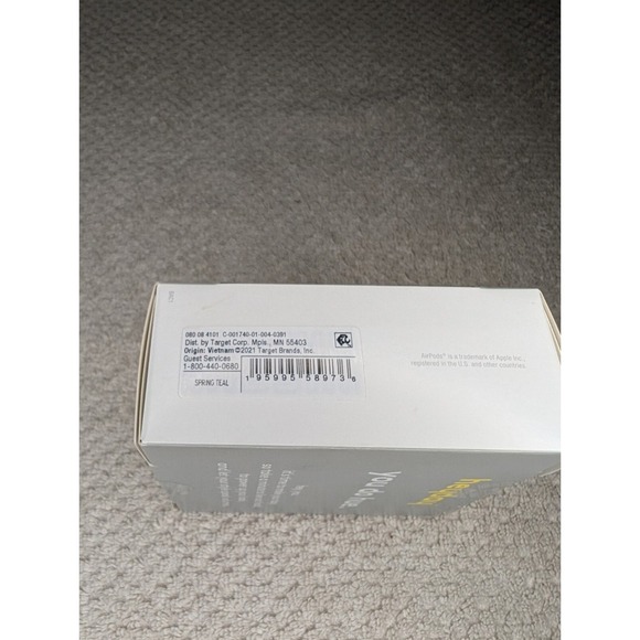 Heyday Earbud Case Cover & Clip Spring Teal Silicone Fits AirPods Gen 1 & 2 NWT - Picture 4 of 4